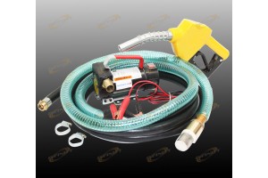 12V Diesel Kerosene Fuel Transfer Direct Pump Kit W/ Automatic Nozzle +12' Hose